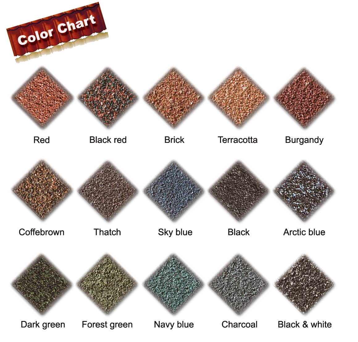 color of shingle roof tiles